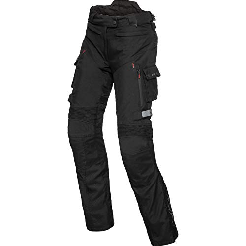FLM Damen Reise Textilhose 2.1-3-in-1 Motorradjacke mit Protektoren Wasserdicht Luftig Schwarz S