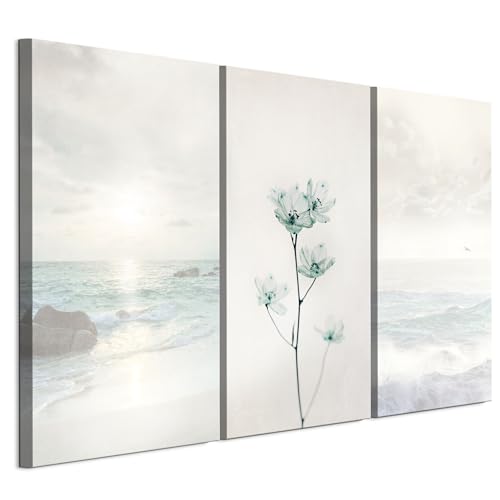 LUMASOUL Cuadros Decoracion Salon Modernos 3 Pieza   Decoración Pared Natura Motivo   Cuadros Decorativos con marcos de madera y telares Salón y dormitorio   90x60 cm