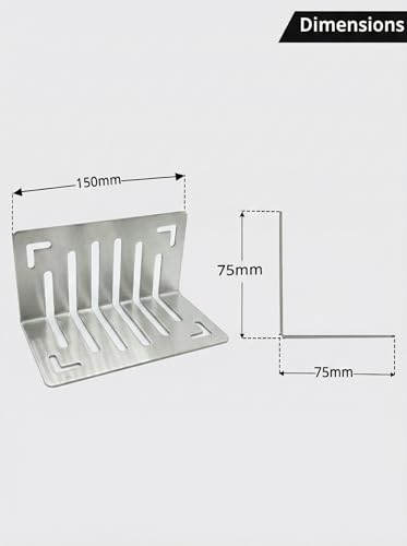 Image of LMC Stainless Steel Roof Drain Jali, SS 304, 150x75x75 mm, Anti-Clog Design, Silver, for Terrace and Balcony Drainage