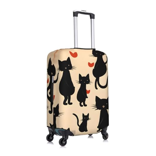 Happy Walking Kitty Print Fashionable Suitcase Cover Personalized Luggage Protector for Travel and Business3