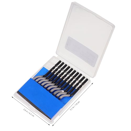 iplusmile Entgrater Ersatzklingen, 10Pcs Metall Entgraten Klingen Edelstahl Ersatz Entgratet Werkzeug Entgraten Klingen Entgraten Trimmen Schaber