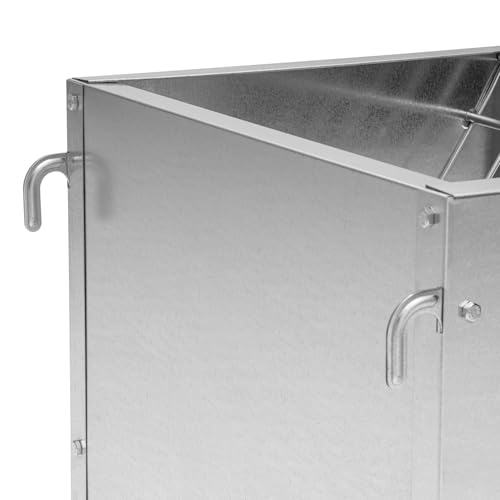 Agrarzone Heuraufe Pferd und Schafe 37 x 47 x 52 cm - Robuste Futterraufe aus Metall - Abnehmbarer Futtertrog für Weidetiere