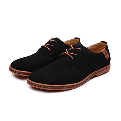 Men's Suede Lace Up Oxfords Orthopedic Leather Shoes,Dress Business Casual Shoes Luxury Work Office Soft Sole Derby Shoes2