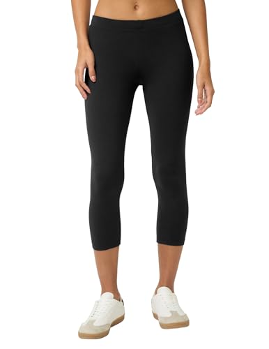 No Nonsense Women's Cotton Capri Leggings