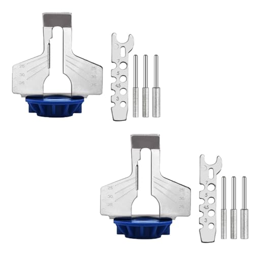 SEIWEI 2PCS Sharpening Attachment Kit, For Sharpening Outdoor Gardening Tools, Chainsaws, and Home DIY Projects(Blue)