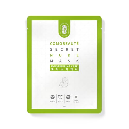 miss dragon COMOBEAUTE Moisturizing Facial Mask (1pcs) - Korean Skincare Deep Moisturizing Hydrating Facial Sheet Mask Cica Hyaluronic Acid Niacinamide Adenosine