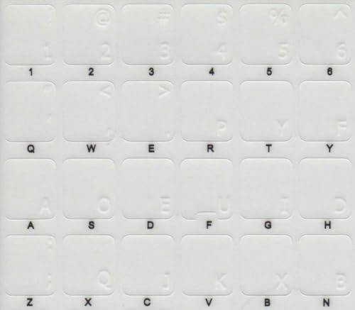 Stickers clavier Dvorak simplifié avec lettres blanches pour transformer votre frappe PC