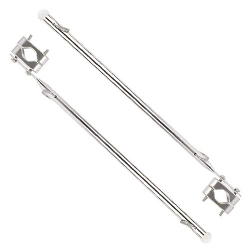 NovelBee 2 Pack of 15.35 Inch Stainless Steel Flag Pole Rail Mount from 7/8