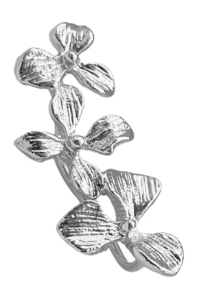 Pendientes Trepadores Trio Flor (Lado Derecho, Oro Amarillo 18K)