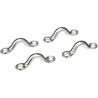 Seachoice Multi-Purpose Forged Stainless Steel 3/8 in. Eye Straps, Set of 4