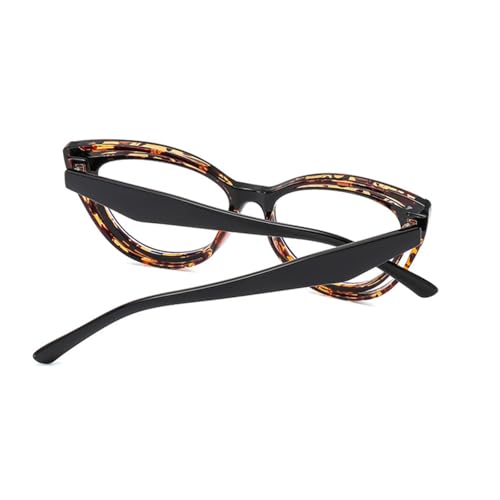 Lunettes de soleil œil de chat léopard rétro pour femme avec verres transparents