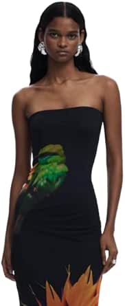 Desigual swimwear cover-up dames, Zwart, L