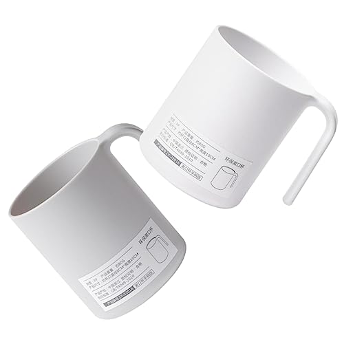 TINEASUR 2pcs Travel Toothbrush Cup Handle Mouthwash Container - Base Portable Bathroom Tumbler for Easy Storage for Camping and Daily Use