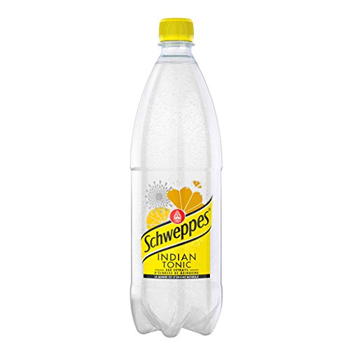 Schweppes Indian Tonic - Boisson Gazeuse - Aux extraits d'écorce de quinquina - 1L