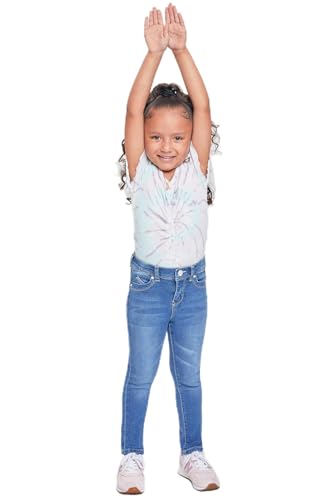 YMI Toddler Girls WannaBettaFit Sustainable Skinny Jean, Medium Blue, 4