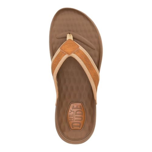 Image of HEYDUDE Men's Myers Flip Classic Sandal | Lightweight Flexible Outsole | Travel Ready Flip Flop