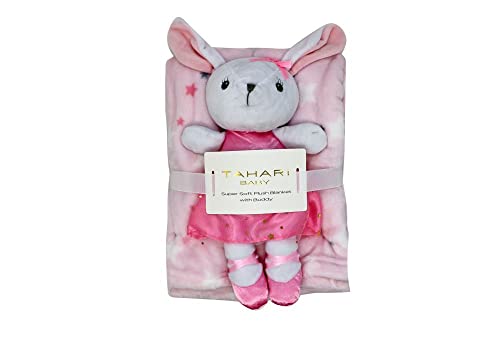 Ornella's Baskets Baby Girl Gift Basket: Tahari Blanket Set, 3 Onesies and more - Image 3