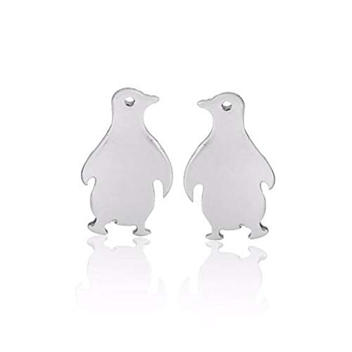 WEILYDF Pinguin Ohrringe Einfache Klassische Glatte Oberfläche Mini Ohrstecker Schöne Kleine Frauen Ohr Schmuck Cartoon Ohrstecker