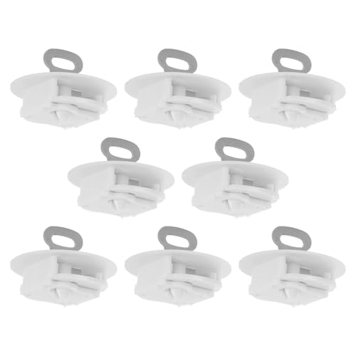 TOYANDONA 8 Piezas Tapón Redondo de Plástico Blanco para Hucha con Cerradura y Llave, Tapa Inferior Segura para Caja para Guardar Dinero, Reutilizable y Funcional