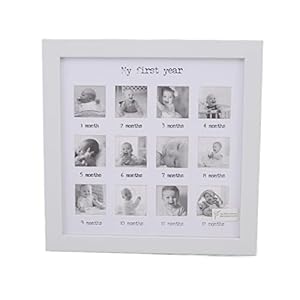 Newborn Monthly Photo, Photo Albums Frames Accessories Baby Frame 12 Months Newborn Monthly Picture Frame First Year Photo Nature Wood Frame White Exquisite Photo Frame for Baby Gr