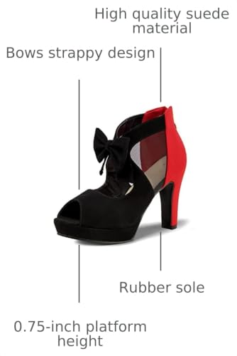 Image of GATUXUS Open Toe Women Platform High Heel Shoes Bows Strappy Sandals