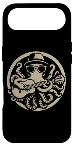 クールなタコのギター奏者デザイン 面白い音楽愛好家 海の生き物 スマホケース iPhone Air 用