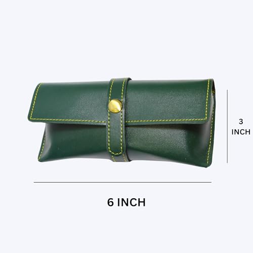Image of Personalized Leather Goggle Cover | Custom Name | Unisex Faux Leather Eyewear Case with Button Closure | Travel-Friendly & Durable Sunglasses Holder for Men & Women