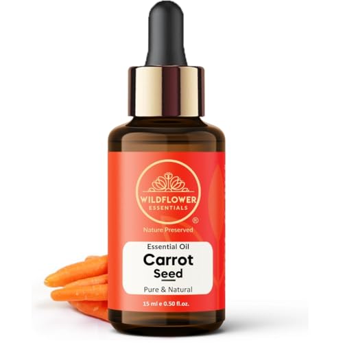 Image of Carrot Seed Essential Oil | Hair Growth Oil | Massage Oil | Body Oil for Glowing Skin | No added Fragrance, Lightweight & Easy Absorable - 15 Ml