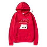easwisa katseye gabriela cat felpa con cappuccio moda hip hop unisex felpa uomo donna harajuku casual maglione a maniche lunghe-red||x_s