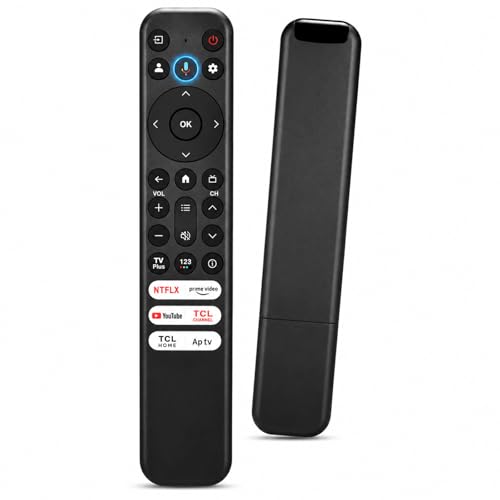Replacement for TCL Google Smart TV Universal Remote Voice Control Comptible with RC813 for QM8/QM7/S5/S4/S3/Q7/Q6/Q5 4K UHD HDR LED QLED QD-Mini LED Full-HD Smart TVs(for TCL RC813)