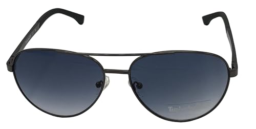 Timberland Gunmetal Mens Metal Aviator Sunglass, Blue Mirror Lens TB7210. 8X2