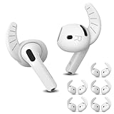 5 Pairs for AirPods 4 Ear Hooks Cover, Sport Anti Slip AirPod 4 Ear Tips Cover Soft Silicone Air Pod 4 Accessories Compatible with Apple Air Pods 4th Generation [NOT Fit in Case] - White