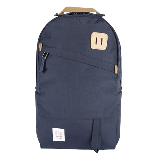 Image of Topo Designs Daypack Classic Backpack - Daily Carry Pack Designed in Denver, Functional Travel Bag, Recycled Nylon, 2 Padded Laptop Sleeves, 21L (Navy /Navy)