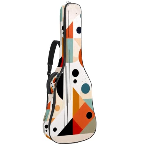 Housse de guitare acoustique imperméable avec protection et motif géométrique