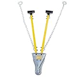 DMC-FPPS 5000 lbs Tow Bar with 2 Safety Chains for 2' Trailer Ball Hitch, Heavy Duty Automotive Towing Bar for Vehicles, Works with Sedan, Trucks, Jeeps, SUVs, Towing Equipment