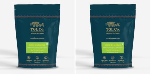 Image of TGL Co. Green Tea Sampler Box (10 Assorted Tea Bags) | Immunity & Digestion Boost | Supports Heart & Brain Health | Antioxidant-Rich | Refreshing Wellness Tea (Pack of 2)