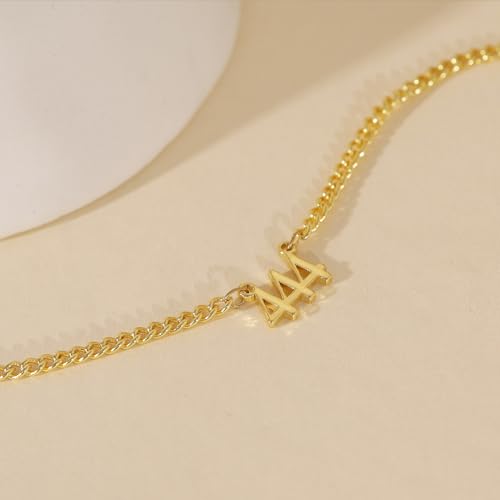 Angel Number Necklace, Dainty 14K Gold Plated Number Pendant Necklace Simple Personalized Necklaces for Women Trendy Gold Choker Necklaces for Woman Fashion Non Tarnish Jewelry for Women4