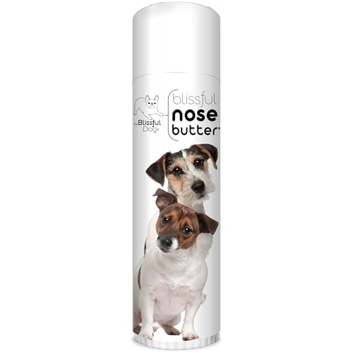Image of The Blissful Dog Jack Russell Terrier Nose Butter for Dry, Cracked Skin, Lick-Safe Dog Nose Balm with Moisturizing Shea Butter, Almond, Olive, and Essential Oils, Pet Supplies, Uncented, 0.50 oz.