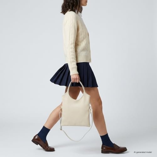 Bolso Tote de Cuero Italiano para Mujer con Cierre y Correa Ajustable miniatura 2