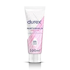 Durex Naturals Lenitivo, Lubrificante Sessuale Intimo, Gel per Rapporti Intimi e Secchezza Vaginale, 100% Ingredienti di Origine Naturale, Con Aloe Vera, 100 ml