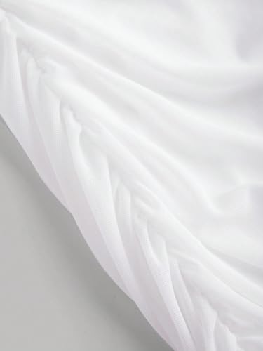 Floerns Girl's Square Neck Bell Long Sleeve Pencil Dress Ruched Short Bodycon Dresses4