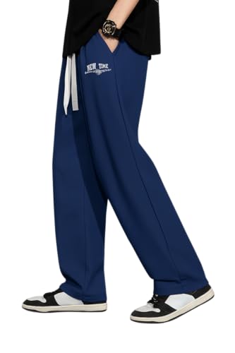 Image of Samfor Mid-Rise Stretchable Joggers in Premium Polycotton Comfort Blend for Street and Lounge Wear - Korean Style Baggy Track Pants for Men