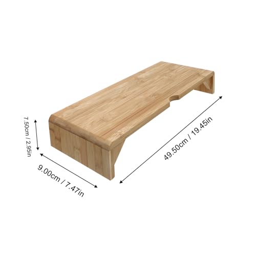 Support d'écran en bambou Toddmomy avec rangement pour bureau - 3
