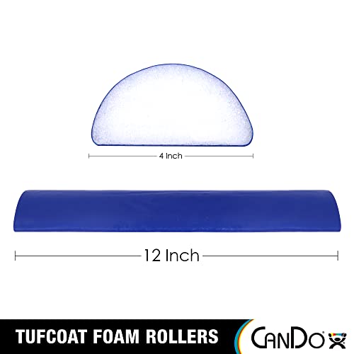 Cando Premium Tufcoat Blue Coated Half-Round Foam Rollers For Muscle Restoration, Massage Therapy, Rehabilitation, Sport Recovery And Physical Therapy For Home, Clinic And Gym #TOP1