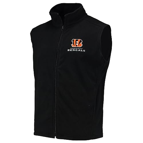 Image of dunbrooke Men's Black Minnesota Vikings Houston Fleece Full-Zip Vest