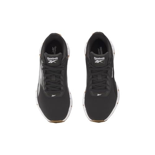 Reebok Women's Zig Dynamica STR Sneaker, Black/White/Silver Metallic, 63