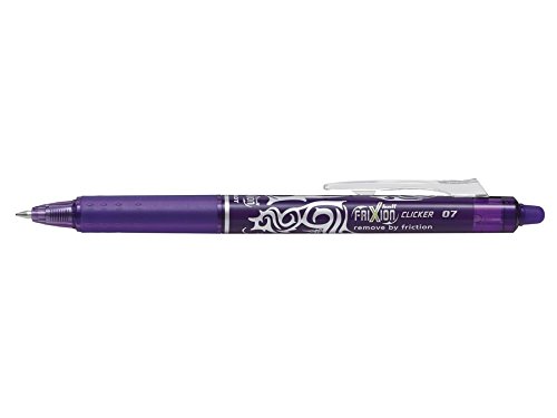 PILOT Clicker 0.7mm Tip Erasable Ink Gel Pen Tattoo Design Violet Ink (Each)