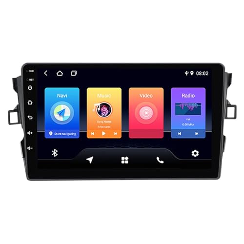 Navigateur Android 14 pour voyager en Toyota Auris avec musique Bluetooth et kit mains libres
