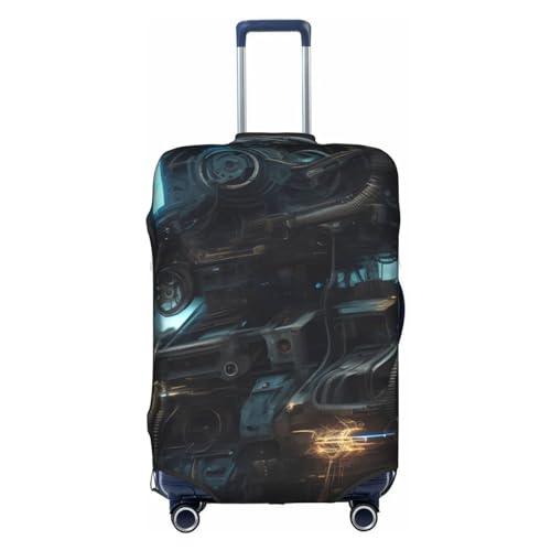 Future Robot Suitcase Cover Luggage Protective Case High Elasticity Material For Travelers