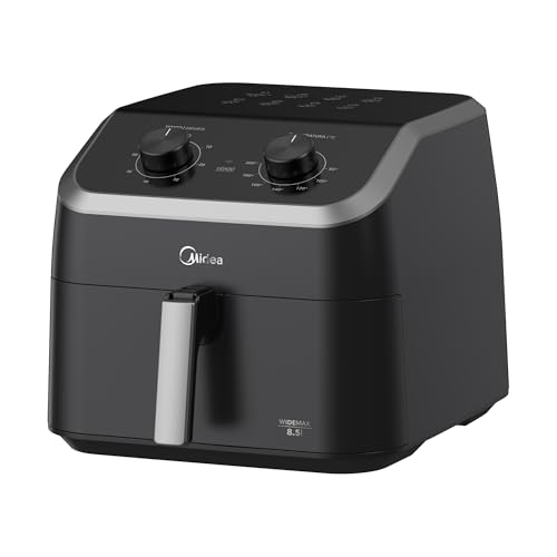 Fritadeira Midea Air Fryer 8,5L, design com dois botões, ampla faixa de temperatura de 80°...